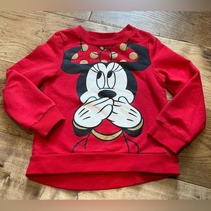 Girls Minnie Mouse Long Sleeve Top; Size 5